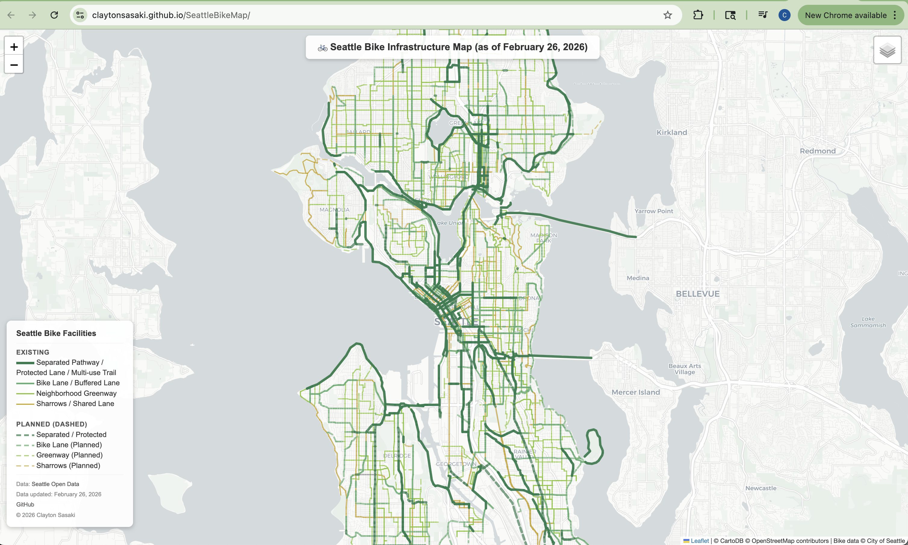SeattleBikeMap Screenshot